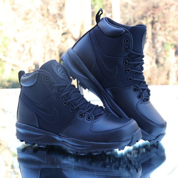 Nike Manoa ACG Black Leather Textile Boots - Picture 3 of 13